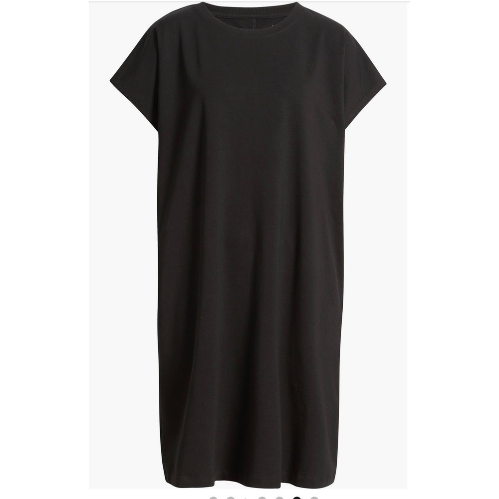 Eileen Fisher Black Viscose Jersey Short Sleeve Shift T-Shirt Dress - NWOTl S/P